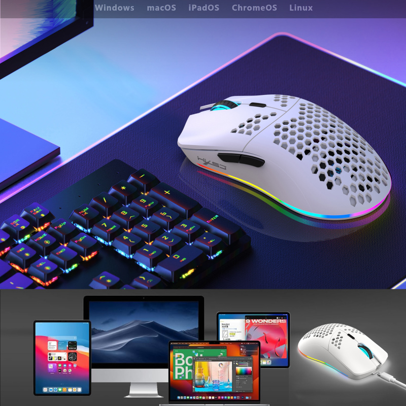 Wired+2.4G+Bluetooth 5.3 the third mock examination game mouse